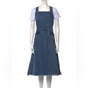 NWT Rachel Antonoff Dark Blue Denim Pinafore